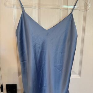 Club Monaco Blue Satin Cami Top